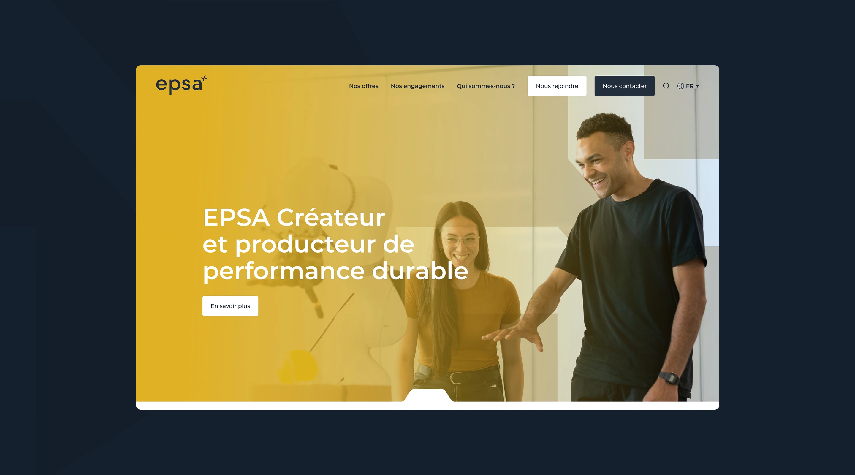 Screenshot header home epsa.com