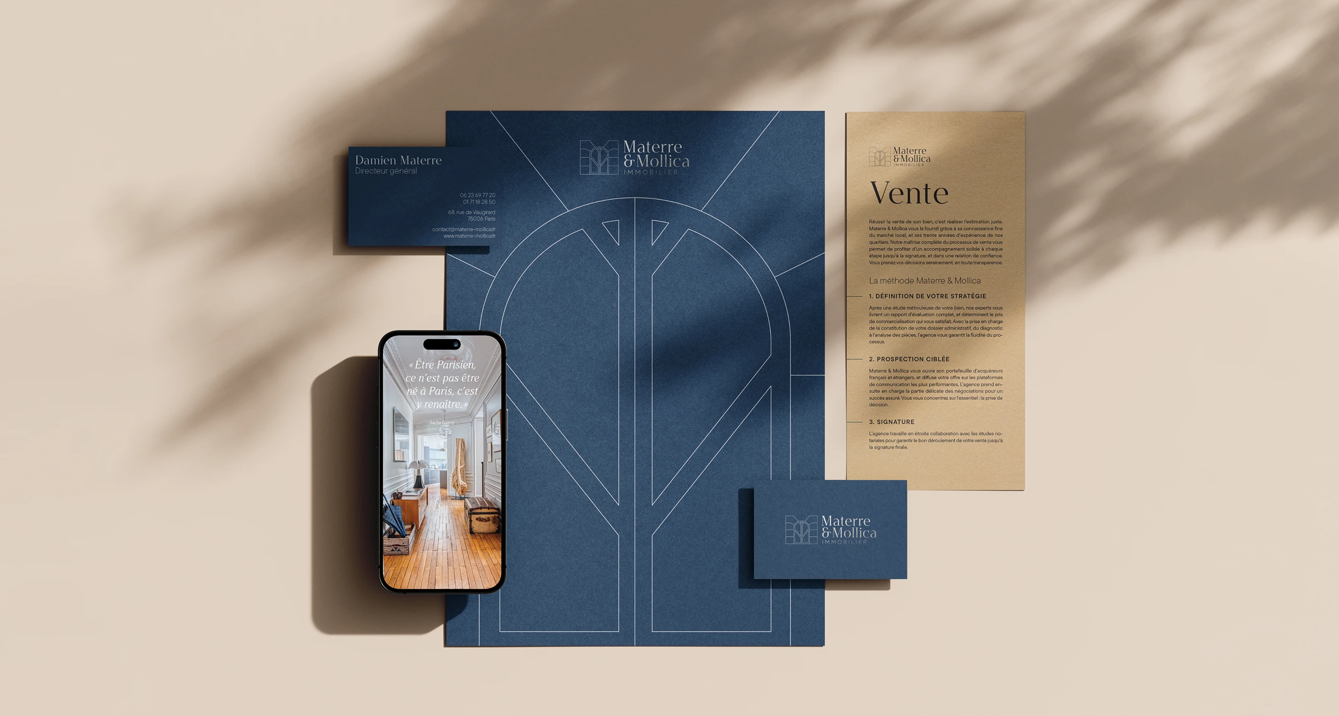 Materre & Molica stationery mockup